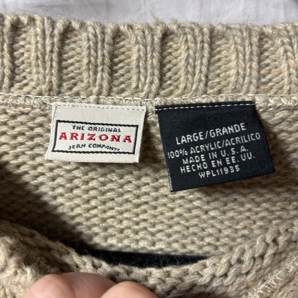 Vintage 90s Arizona Fair Isle Knit Sweater Pullover Adult Large 100% Acrylic USA - Picture 2 of 6